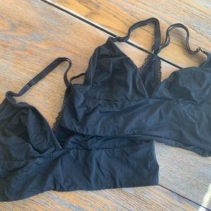 DEBROVA black racer back bra/adjustable straps /L. (2 of them)